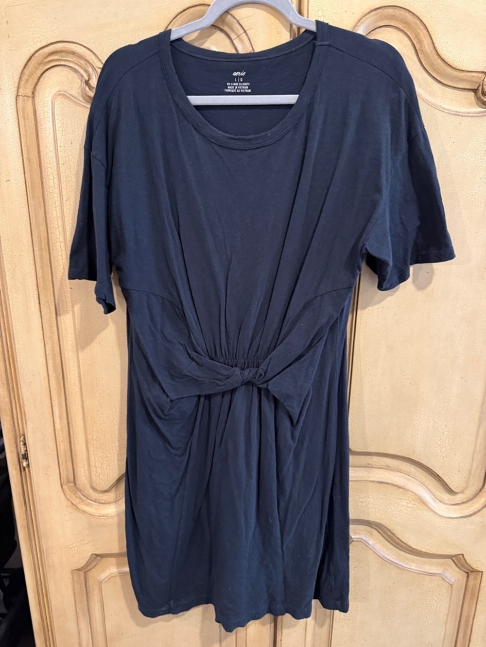 aerie Black Crewneck T-Shirt